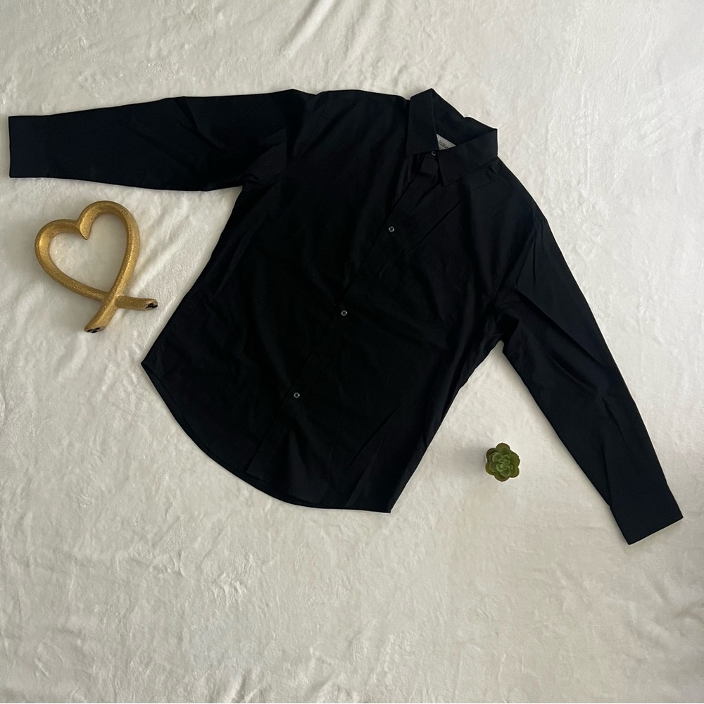 Croft & Barrow Black Pinstripe Shirt